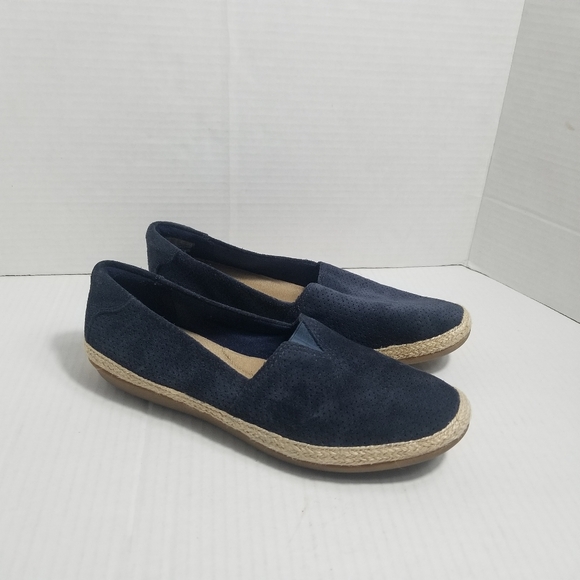 Clarks Shoes - CLARKS COLLECTIONS WOMEN'S NAVY ESPADRILLES SIZE 8.5